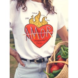 CAMISETA UNISEX AMOR BLANCA