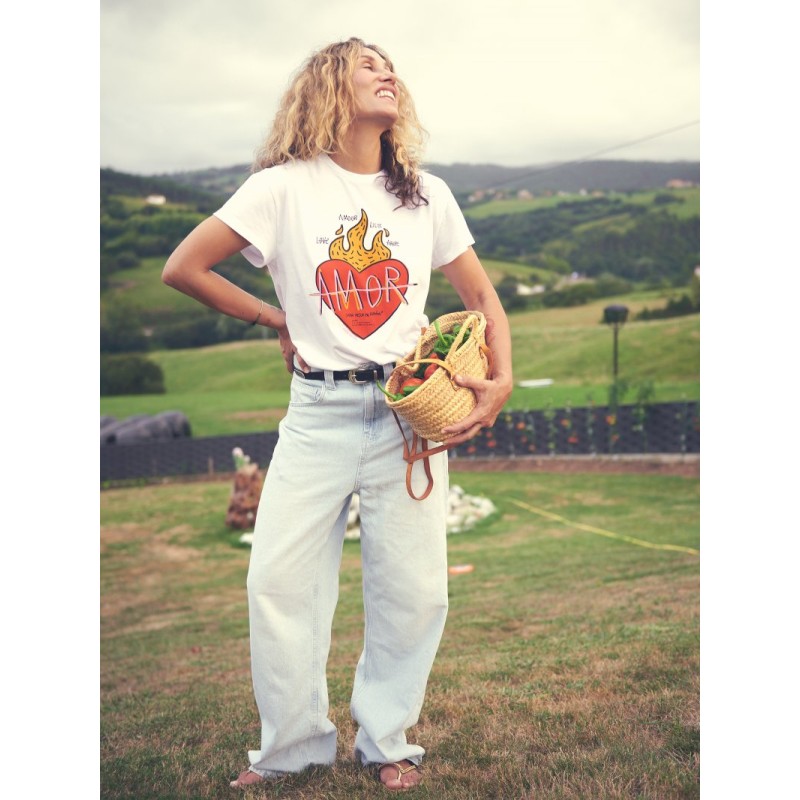 CAMISETA UNISEX AMOR BLANCA