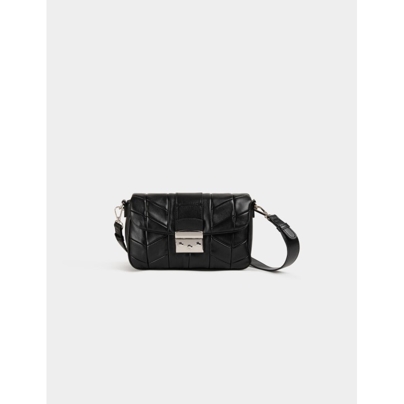 Bolso acolchado negro mujer