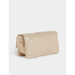 Bolso cartera de mano marfil mujer