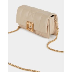 Bolso cartera de mano marfil mujer