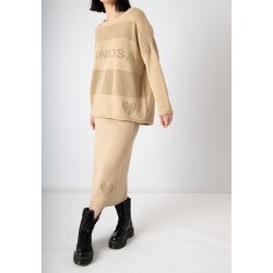 Falda punto Elegirte Camel