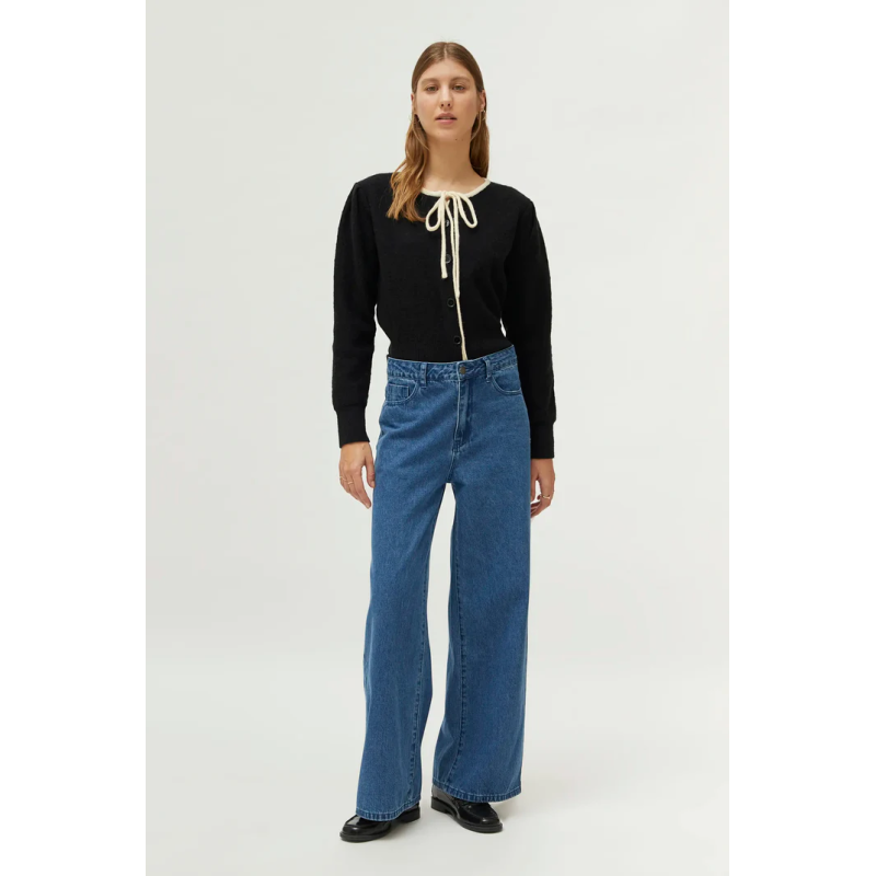 Jeans pernera ancha azul