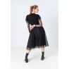 Falda Plumeti Negra