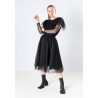 Falda Plumeti Negra