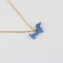 Gargantilla Teckel azul tejano