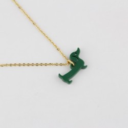 Gargantilla Teckel verde...