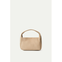 Bolso de mano con correa blanco crema