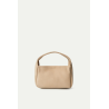Bolso de mano con correa blanco crema