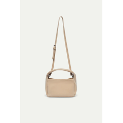 Bolso de mano con correa blanco crema