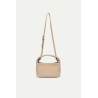 Bolso de mano con correa blanco crema