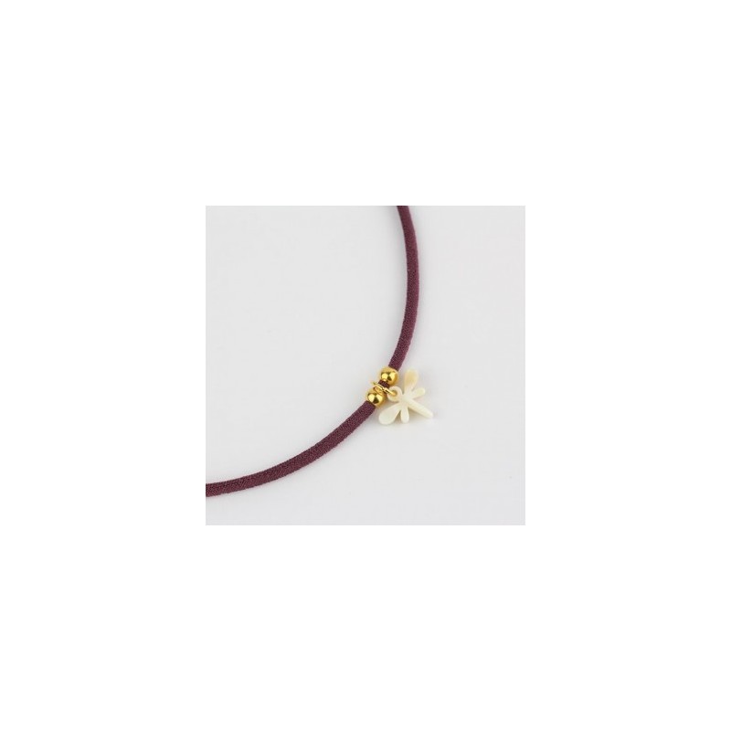 Gargantilla elastica mini buganvilla oscuro libelula