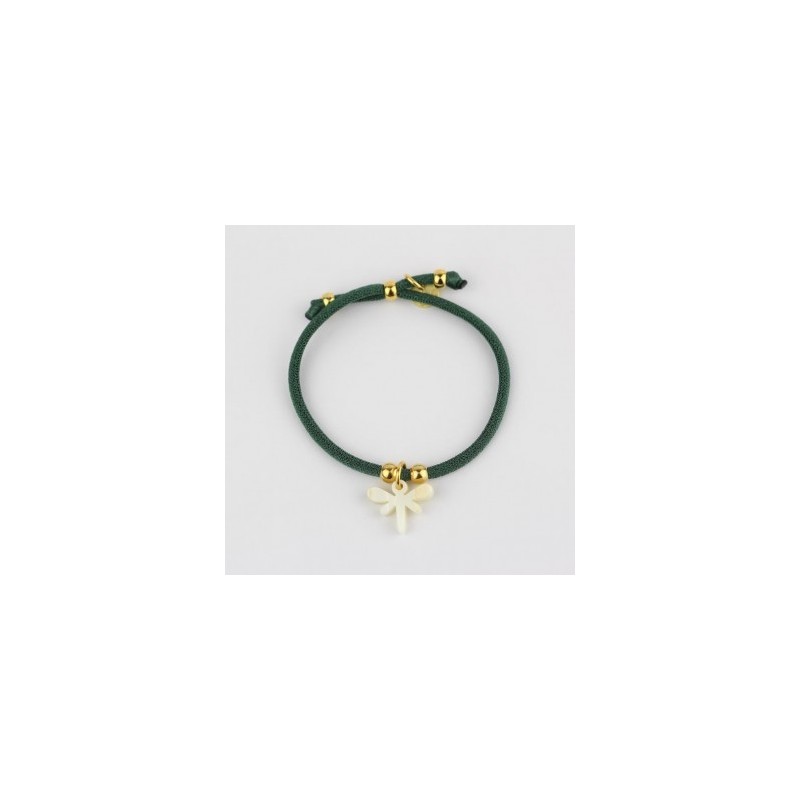 Pulsera elastica libelula verde bosque