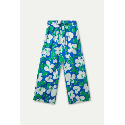 Pantalon largo floral bosco