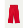 Pantalon recto botones rojo