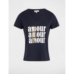 Camiseta amour azul marino