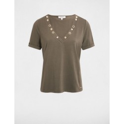 Camiseta mix verde caqui