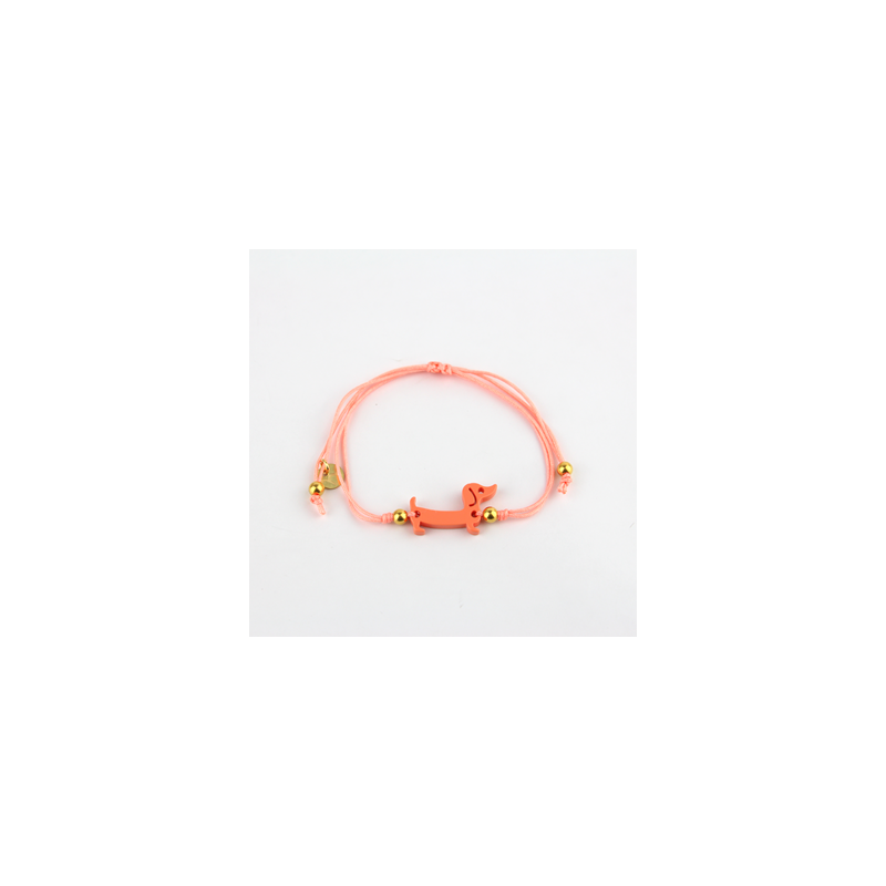 Pulsera Teckel salmón