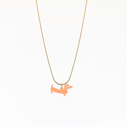 Gargantilla Teckel salmón