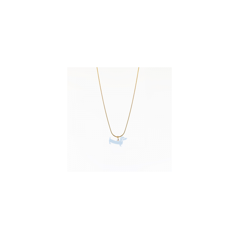 Gargantilla Teckel Azul cielo