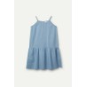 Vestido corto efecto denim