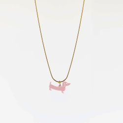 Gargantilla Teckel Rosa pastel