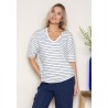 camiseta rayas navy
