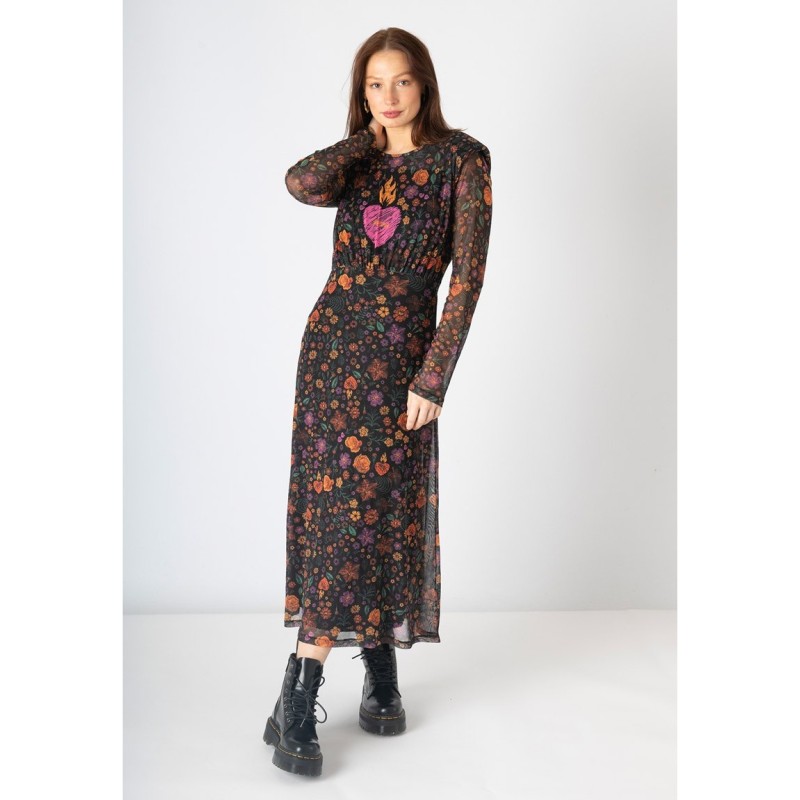 vestido estampado flores