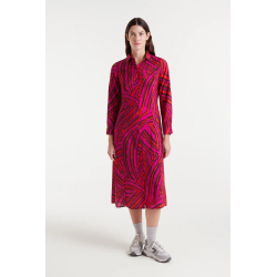 Vestido midi crepe tedora