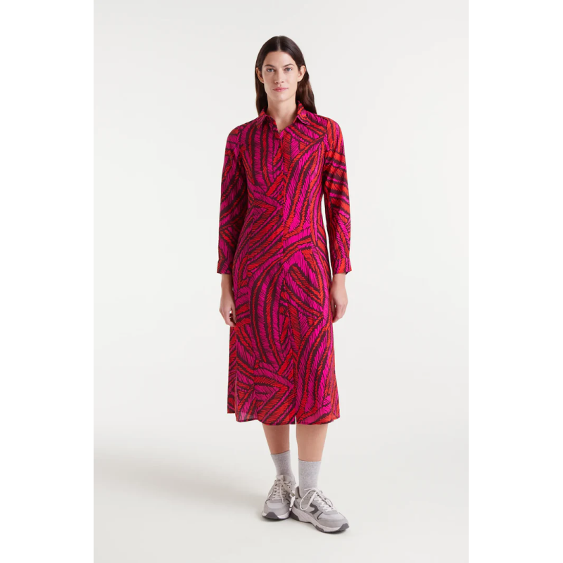 Vestido midi crepe tedora