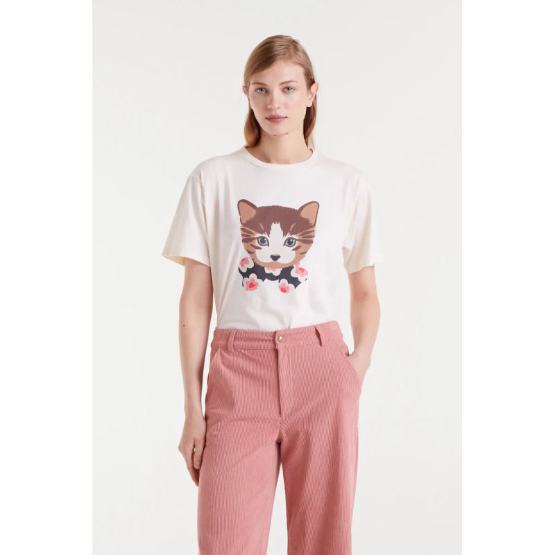 Camiseta estampada gatito