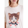 Camiseta estampada gatito