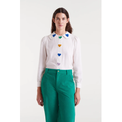 Camisa bordada corazones