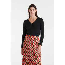 Camiseta anudada negra