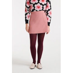 Falda corta pana rosa