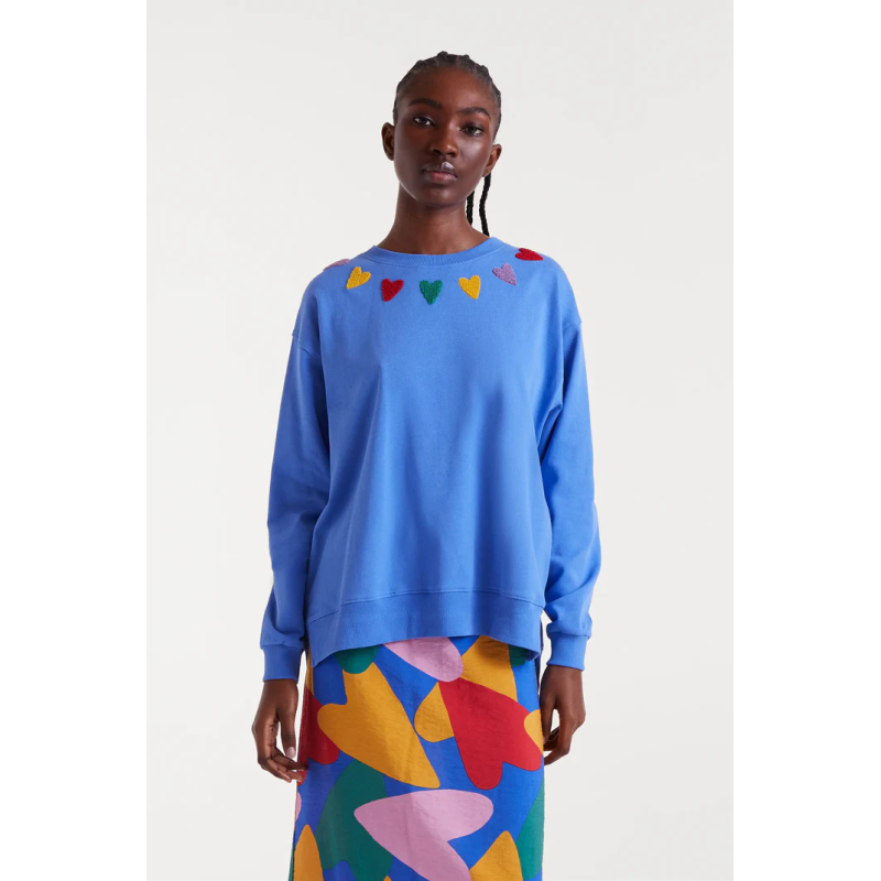 Sudadera bordados corazones