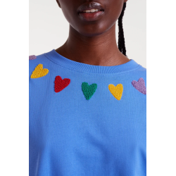 Sudadera bordados corazones