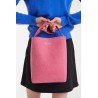 Bolso hombro con gamuza rosa