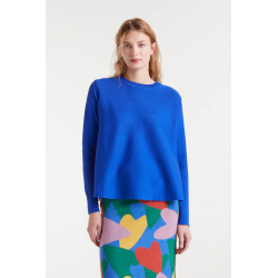 Jersey punto evase azul