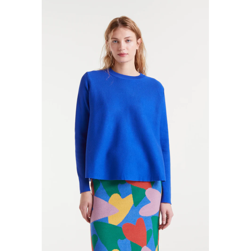 Jersey punto evase azul