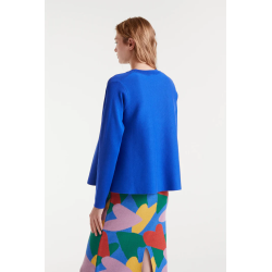 Jersey punto evase azul