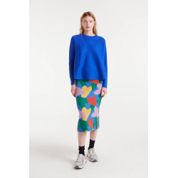 Jersey punto evase azul