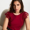 Blusa dflower rojo oscuro