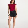Blusa dflower rojo oscuro