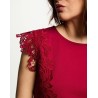 Blusa dflower rojo oscuro