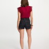 Blusa dflower rojo oscuro
