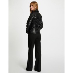 Cazadora cinturon polipiel morgan