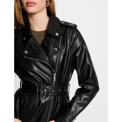 Cazadora cinturon polipiel morgan