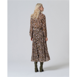 Falda midi con vuelo multicolor