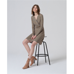 Vestido midi cruzado azul